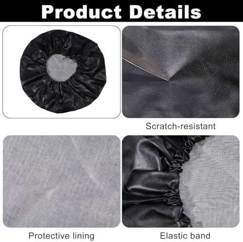 GLOBLELAND 27-30 inch Black Spare Tire Cover - Image 4