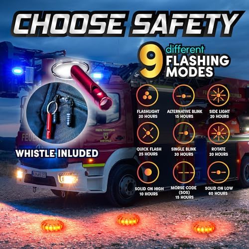 MARCALA 6‑Pack LED Road Flares | DOT Compliant Emergency Lights - Image 2