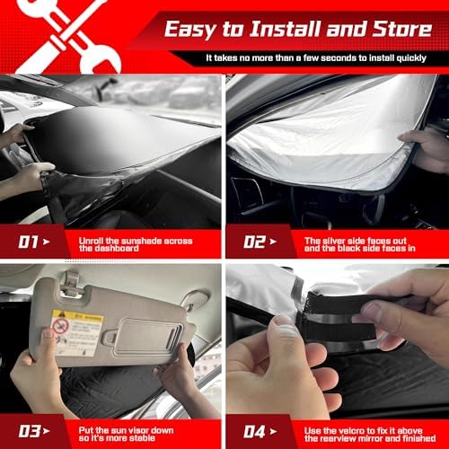 ARISMOTOR Windshield Sun Shade for Cadillac XT4 2019-2026 - Image 6