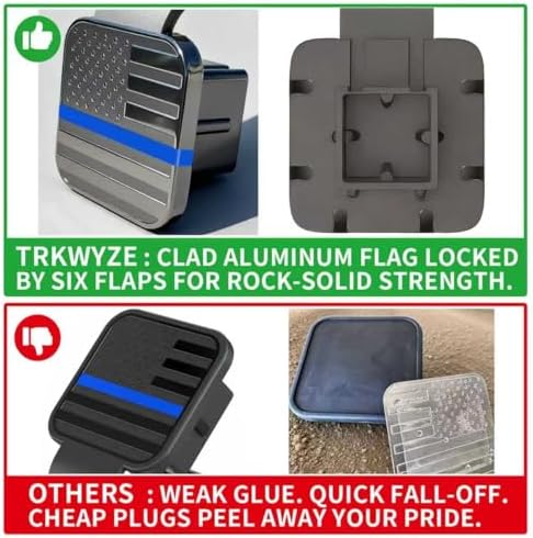 Hitch Cover, Aluminum American Flag, CAR WASH Safe, UV Resistant - Image 4