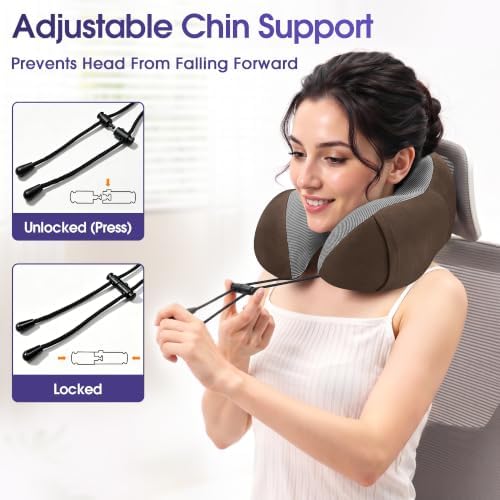 CloudBliss Travel Pillow for Airplanes, Memory Foam Neck Pillow Set - Image 5