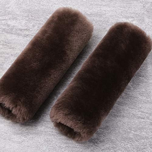 OGLAND 2 Pack Sheepskin Car Seat Belt Cover Pads | Wool Seatbelt Cushions - Image 4