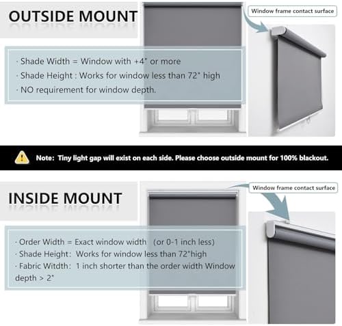 AOSKY Custom Blackout Cordless Roller Shade - Image 3
