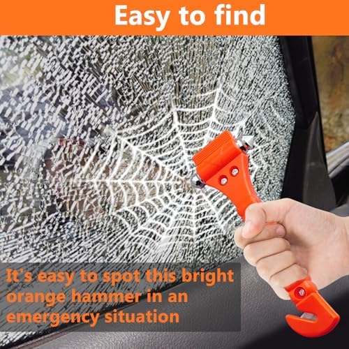 BFXM Car Window Breaker Hammer and Seat Belt Cutter 2-in-1, 2 Packs - Image 5