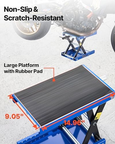 VEVOR Motorcycle Lift, 1100 lbs Motorcycle Scissor Lift Jack - Image 6