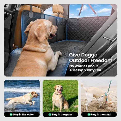 REEVAA Dog Car Seat Cover for Back Seat, Hard Bottom - Image 5