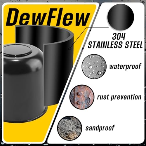 4Pcs 4.25" Stainless Trailer Wheel Center Caps, 4.29" H Matte Black - Image 6