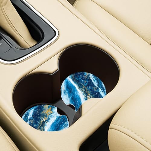 Ceramic Car Coasters – Absorbent Car Cup Holder Coaster Set - Image 3