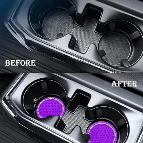 4PCS Bling Cup Holder Coaster, 2.75 Inch Auto Car Cup Holder Insert Coasters - Image 7