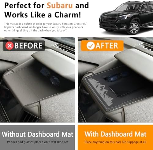 Dashboard Mats for Subaru Crosstrek Accessories 2018-2023, Forester 2019+ - Image 3