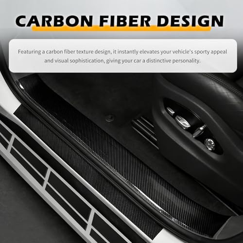 Carbon Fiber Car Door Sill Protector, Anti-Scratch & Anti-Collision Door Sill - Image 3