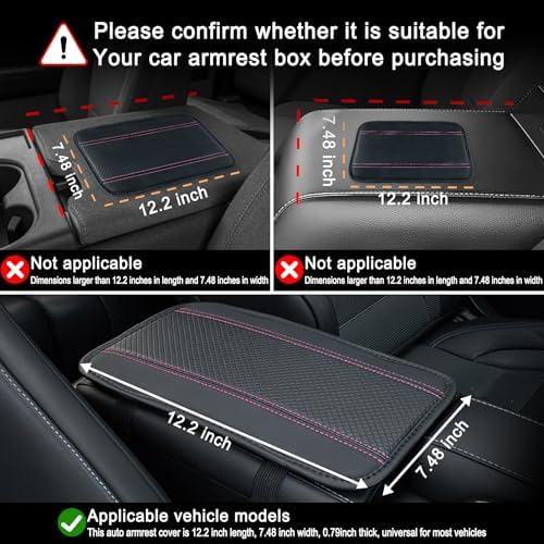 Amiss Car Center Console Pad, Universal Waterproof Car Armrest Seat Box Cover - Image 6