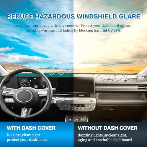 FIILINES Dash Cover for 2024 2025 2026 Hyundai Kona, Dashboard Mat Exact Fit - Image 6