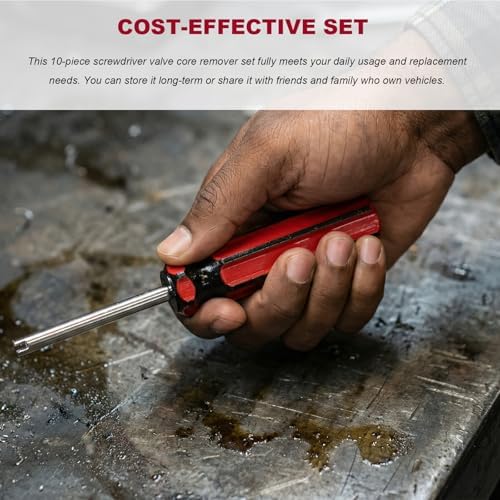 10 PCS Valve Core Removal Tool, Auto Tire Stem Core Removers - Image 6
