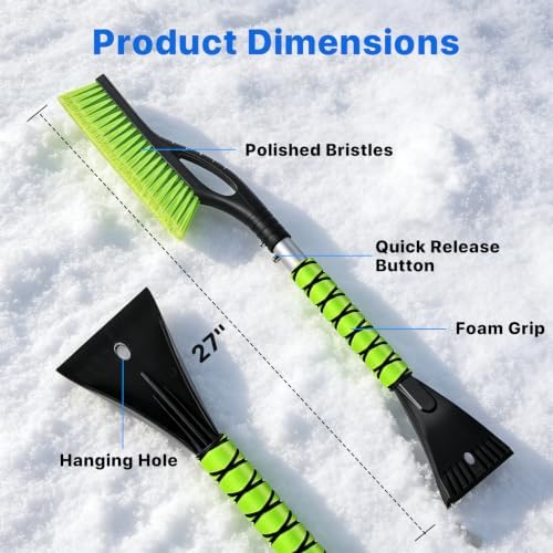 OUSHASAA 27 in Snow Brush and Ice Scraper - Image 5