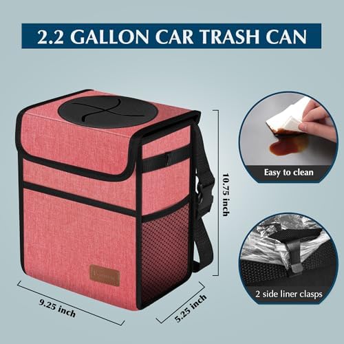 Femuar Car Trash Can with Lid - Image 2