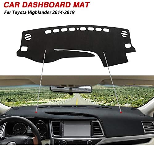 CARTIST Dashboard Cover Mat for 2014-2017 2018 2019 Toyota Highlander - Image 3