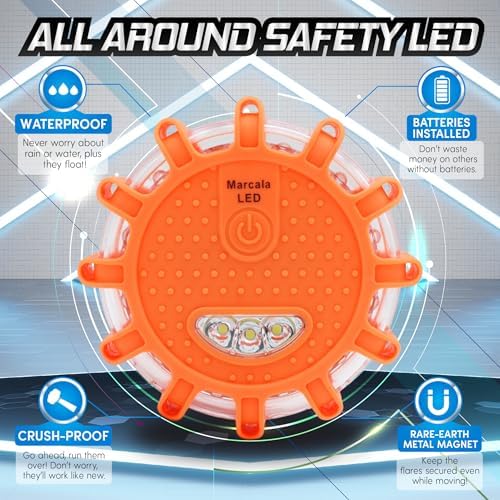 Marcala LED Road Flares 1-Pack | DOT Compliant LED Road Flares Car Emergency - Image 4