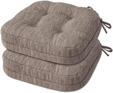Shinnwa Dining Chair Cushions Set of 2, Dual-Layer Memory Foam Kitchen Chair by Shinnwa