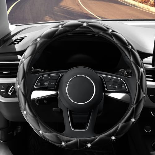 YOGURTCK Diamond Soft Leather Anti-Slip Steering Wheel Cover - Image 2