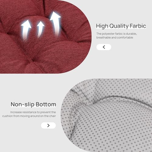 Love's cabin Memory Foam Chair Cushions Set of 4, 19 Inch - Image 3