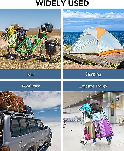 60" 80" Black Adjustable Carabiner Bungee Cords - Image 6