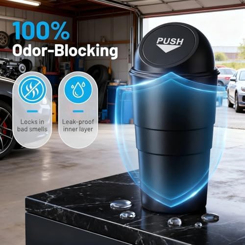 Cup Holder Trash Can, Leakproof Car Trash Can - Image 4