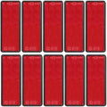 10 Pack Red Reflectors Self-Adhesive Rectangular, Quick Mount by FajerminArt