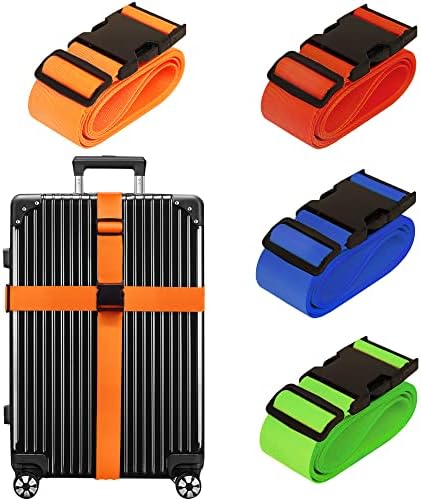Chelmon Luggage Straps for Suitcases TSA Approved Travel Essentials 4 Pack by Chelmon
