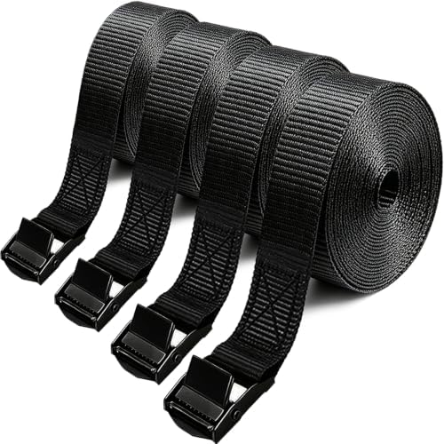 Lashing Straps with Buckles, 1 Inch × 12 Feet, Cargo Tie-Down Strap by FocusonMatchaWhiskSet