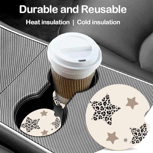 Ceramic Car Coasters – Absorbent Car Cup Holder Coaster Set - Image 2