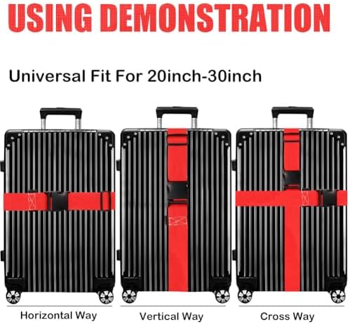 Luggage Straps for Suitcases TSA Approved-2 Pack Bright Personalized Luggage - Image 4