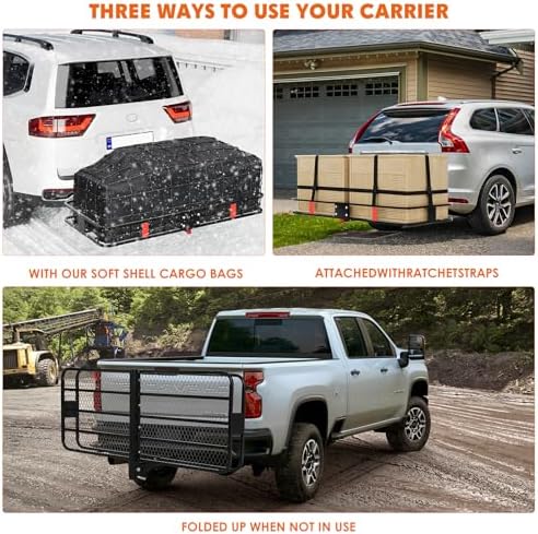 Garvee 70" x 30" x 6", Hitch Cargo Carrier, 500 Lbs Capacity - Image 4