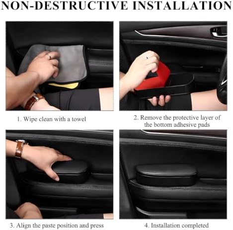 Yourkar 2 PCS Car Armrest Support Cover, Left Side Door Armrest Cushion Pad - Image 6