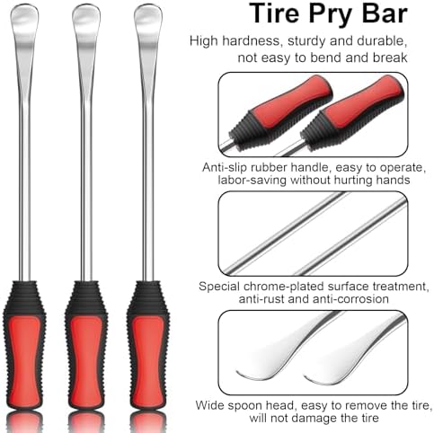 HTOMT 11.5" Tire Spoon Kit, Motorcycle Tire Changer Tire Removal Tool - Image 6