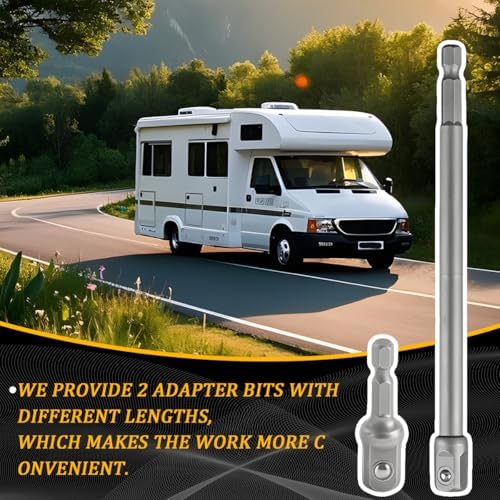 Trailer Scissor Jack Slotted Drill Adapter, Stainless Steel Vehicle T-Slot - Image 4