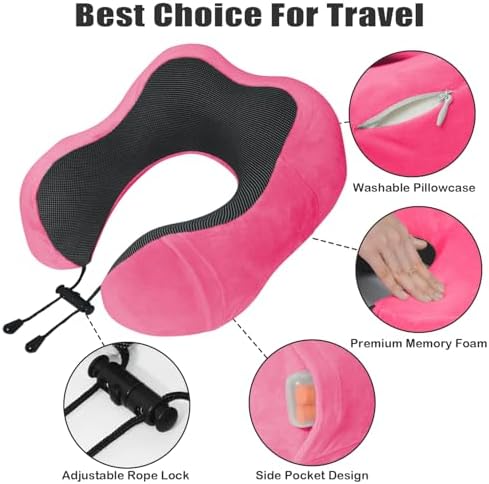 Travel Pillow, Memory Foam Neck Pillow - Image 3