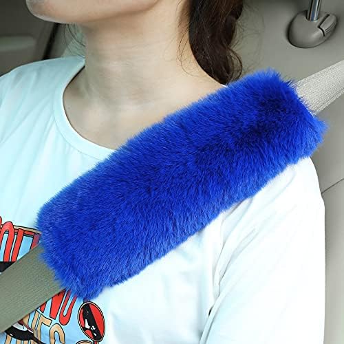 Boao 4 Pack Sheepskin Seat Belt Cover Shoulder Pad by Boao