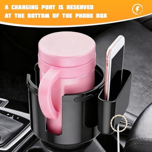 Car Cup Holder Expander, 2 in 1 Expandable Base Vehicle Cupholder Adapter - Image 6