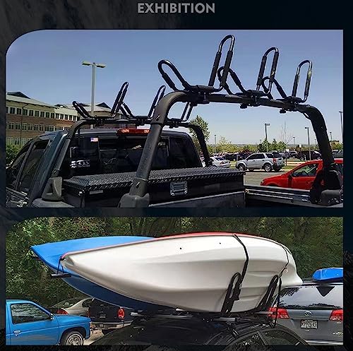 FENQING-YAluminum J-Bar Rack Universal Kayak Roof Rack Canoe Boat Surf Ski - Image 4