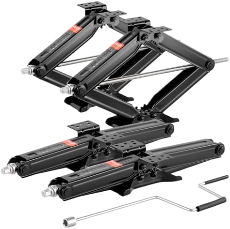VEVOR 6500 lbs RV Scissor Jacks, 4-23.4 in RV Stabilizer Leveling Scissor Jacks by VEVOR