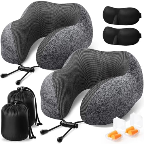 ExploreBliss Travel Pillow, Memory Foam Neck Pillow Airplane by ExploreBliss