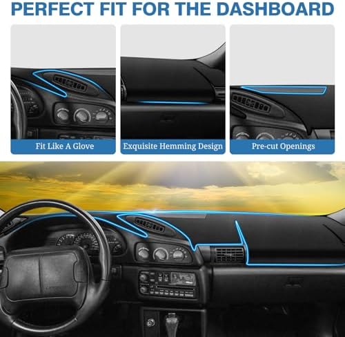 FIILINES Dash Cover for 1993 1994 1995 1996 Chevy Chevrolet Camaro, Dashboard - Image 4