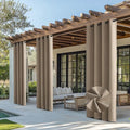 NICETOWN Outdoor Curtains for Patio Waterproof, Thermal Insulated Linen by NICETOWN
