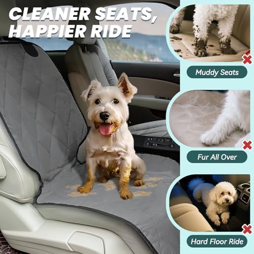 VIVAGLORY Dog Front Seat Cover Car Seat Protector - Image 2