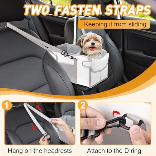 Portable Dog Car Seat for Small Dogs, Puppy Car Seat - Image 5