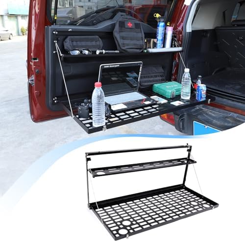 Car Trunk Rear Door Foldable Table Cargo Shelf Storage Tailgate Table by LLKUANG