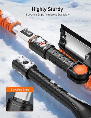 AstroAI 46" Extendable 3-in-1 Snow Brush & Ice Scrapers - Image 5