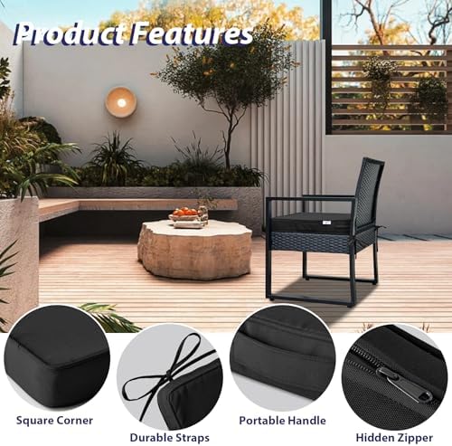 IPYNBAP Outdoor Chair Cushions Set of 4 -Waterproof Outdoor Seat Cushions - Image 5