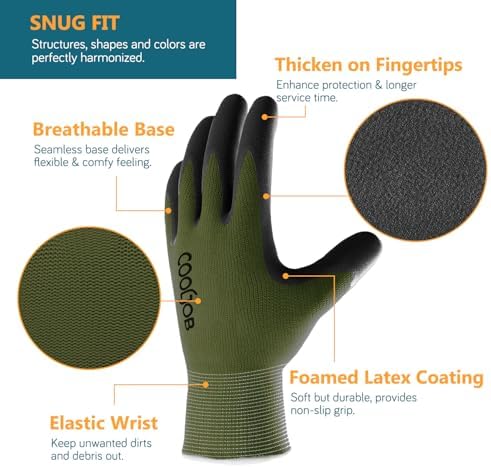 COOLJOB 6 Pairs Gardening Gloves - Image 2